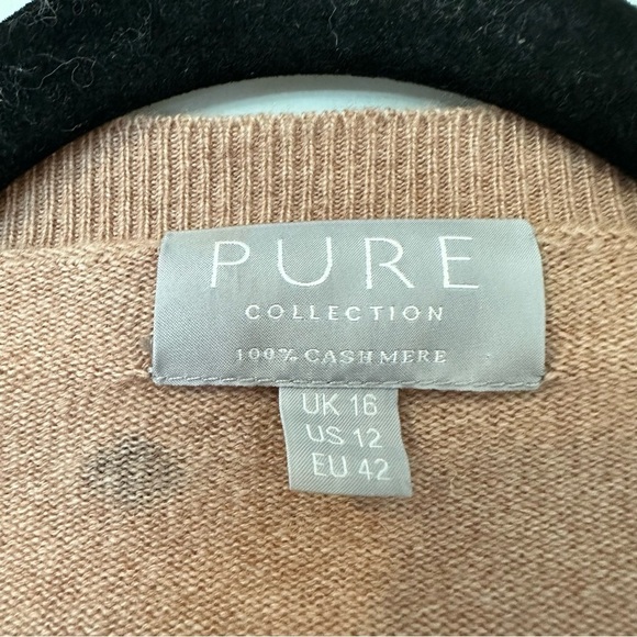 Pure Collection Polka Dot Cashmere Crew Neck Sweater Womens 12 - Picture 2 of 4